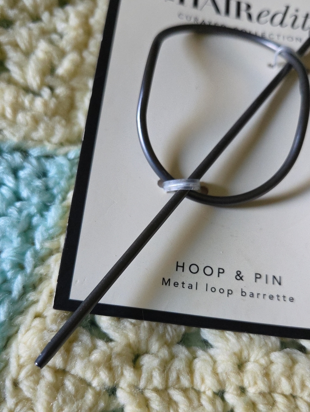 The Hair Edit Hoop & Pin Metal Loop Barrette. NIP - Picture 8 of 9